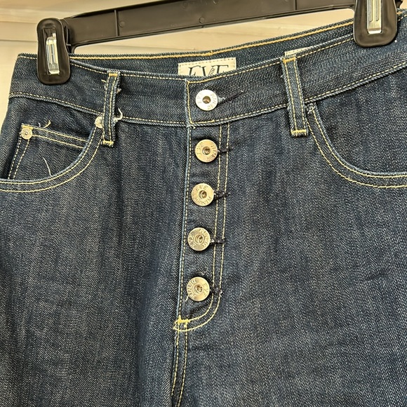 Eve Denim “Charlotte” Jean in raw dark denim. Size 26 - Picture 2 of 4